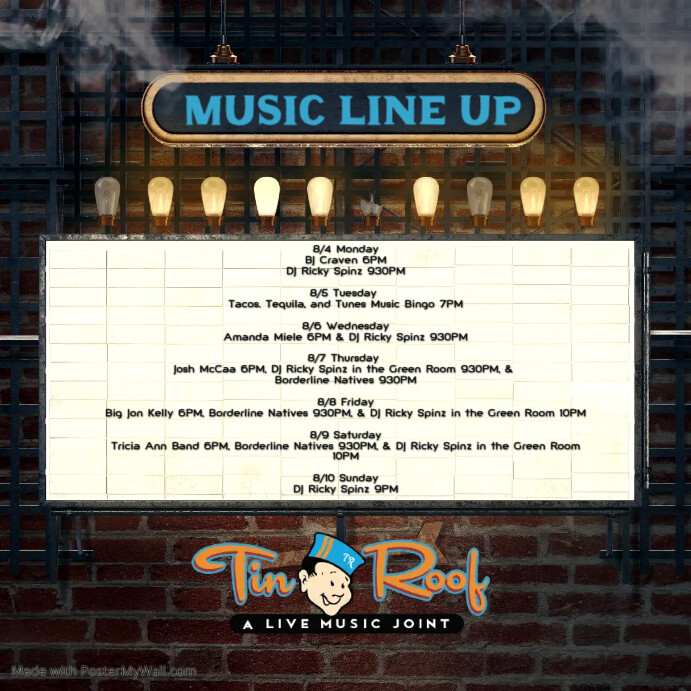 Myrtle Beach MUSIC LINE UP (1) PosterMyWall