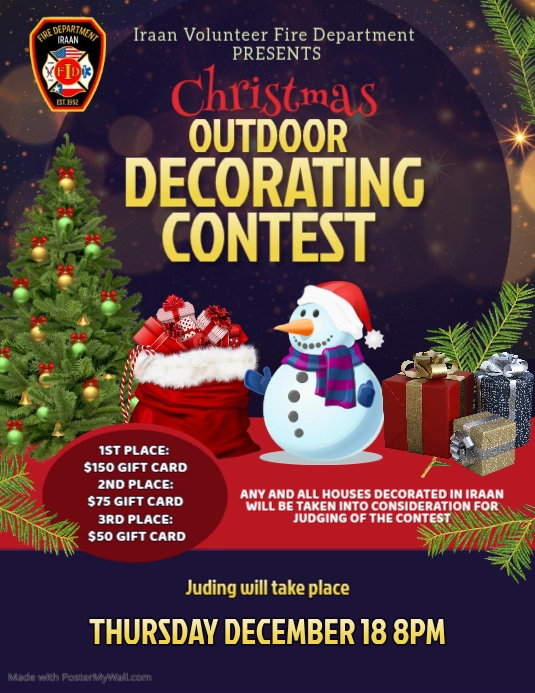 Christmas Decorating Contest Flyer template