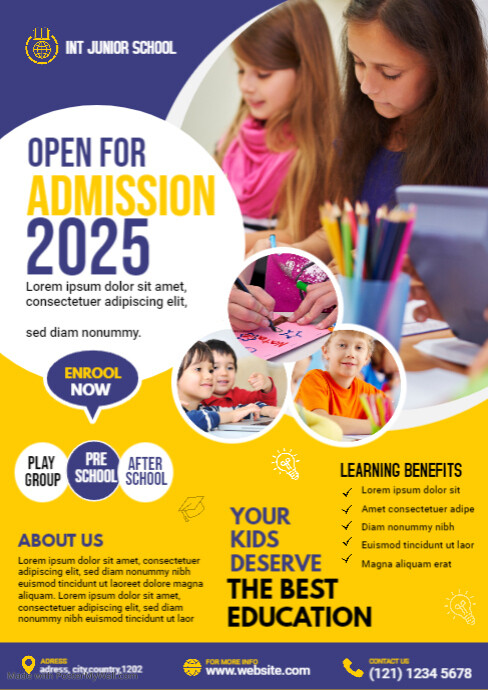 Copy of Junior School Flyer Template