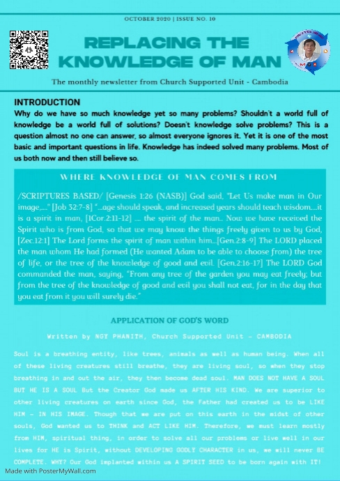 REPLACING KNOWLEDGE OF MAN A4 template