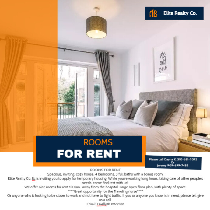 Rooms for rent advertisement instagram post b | PosterMyWall