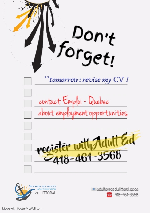 Checklist_don't forget list | PosterMyWall