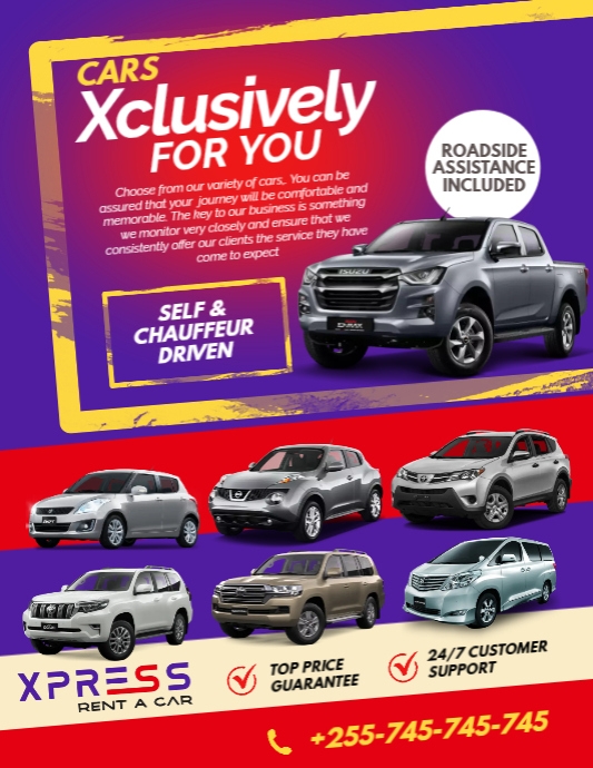 Cheap Car Rental Flyer Template PosterMyWall