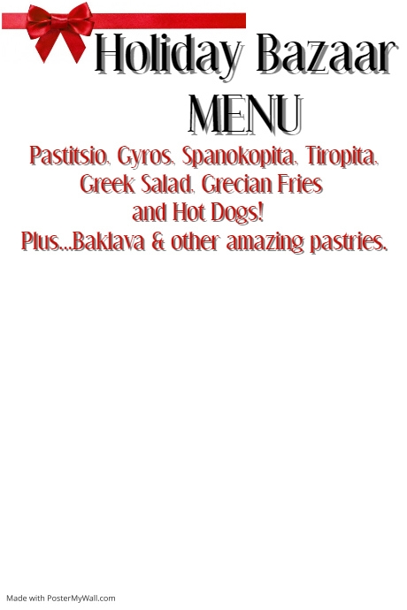 Holiday Craft Fair MENU | PosterMyWall