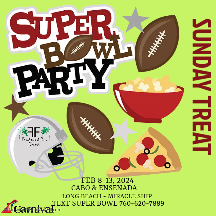 Super bowl party invitation flyer | PosterMyWall