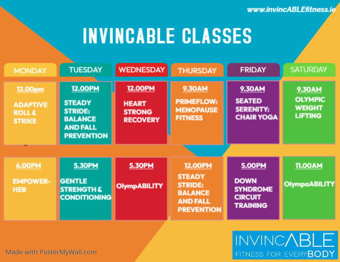 Fitness Schedule Template PosterMyWall