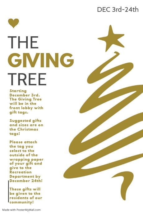 Copy of Copy of Christmas Giving Tree Flyer Template | PosterMyWall
