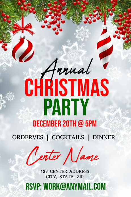 Annual Christmas Party Template | PosterMyWall