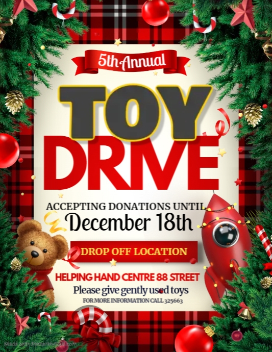 Christmas, toy drive PosterMyWall