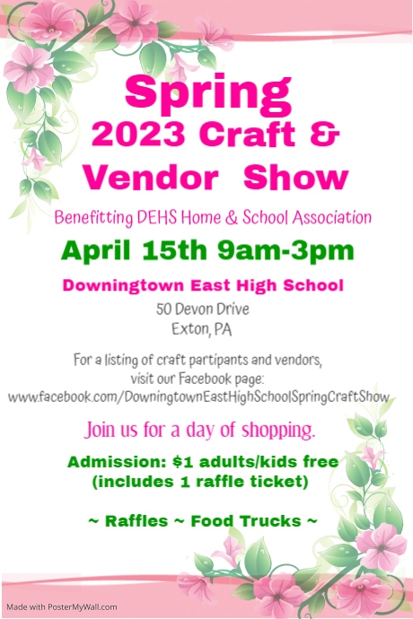 Spring Craft Vendor Event Flyer | PosterMyWall