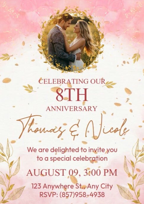 8th Anniversary Template | PosterMyWall