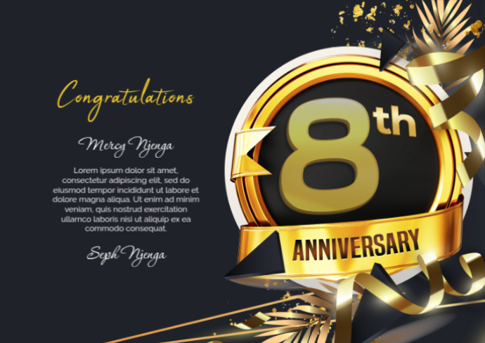 8th Anniversary Template | PosterMyWall