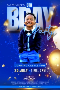8th Birthday Party Affiche template