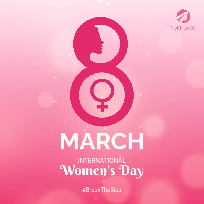 8th March Women's Day Logotyp template