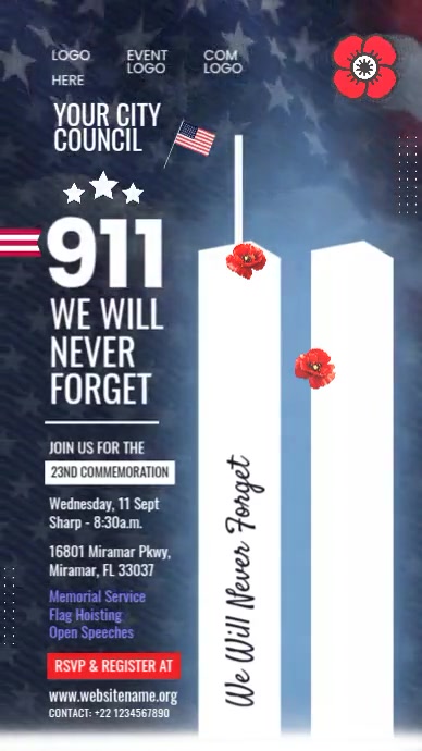 Modèle 9/11 Memorial Ceremony Display Template | PosterMyWall