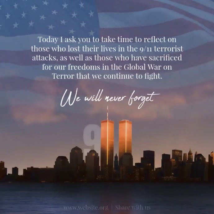 9/11 Patriot Day Remembrance Template | PosterMyWall
