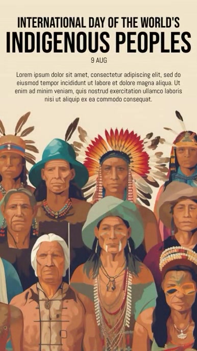 9 Aug - International Day of the World's Indi Instagram Story template