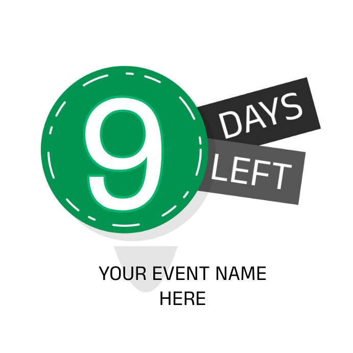 9 Days Left Countdown Design Template PosterMyWall