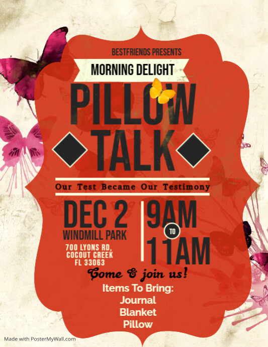 Pillow Talk Flyer PosterMyWall