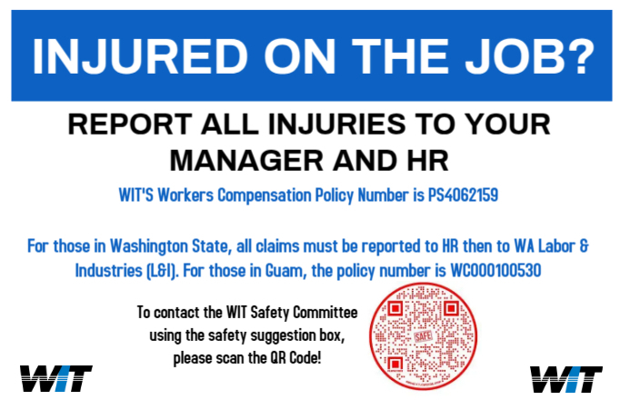 Report Injuries Sticker Copy of Copy of Notice Report Injuries Sign Template | PosterMyWall