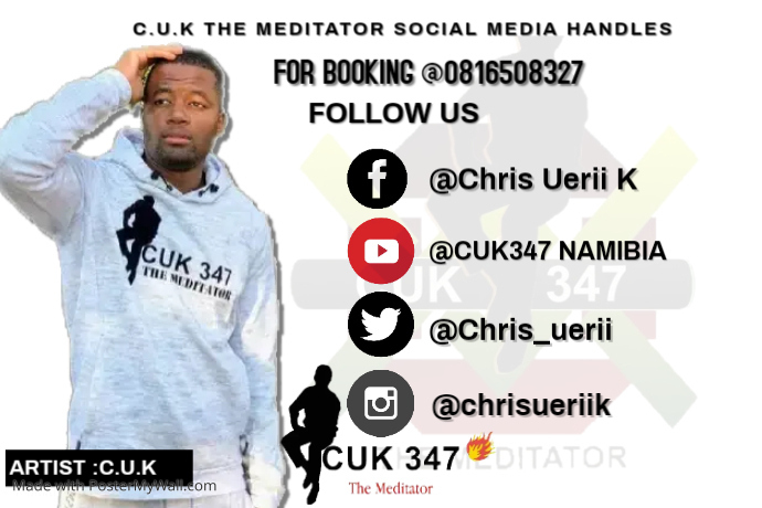 Social Media Handles Poster template