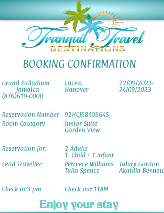 RESERVATION for Petreece Williams | PosterMyWall
