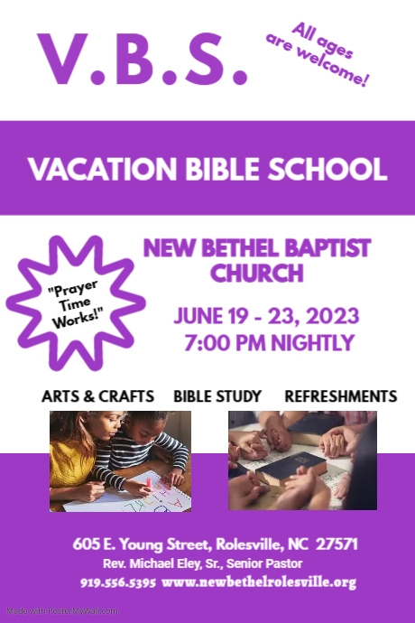 Copy of Colorful Vacation Bible School Template | PosterMyWall