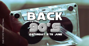 90s 80s 90's 80's party event music retro ad 902 Facebook 共享图片 template