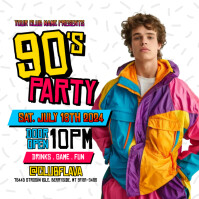 90s Party Instagram Post template