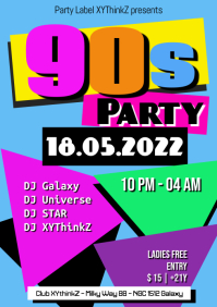13 350 90s Party Customizable Design Templates Postermywall