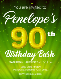 90th Birthday Template PosterMyWall