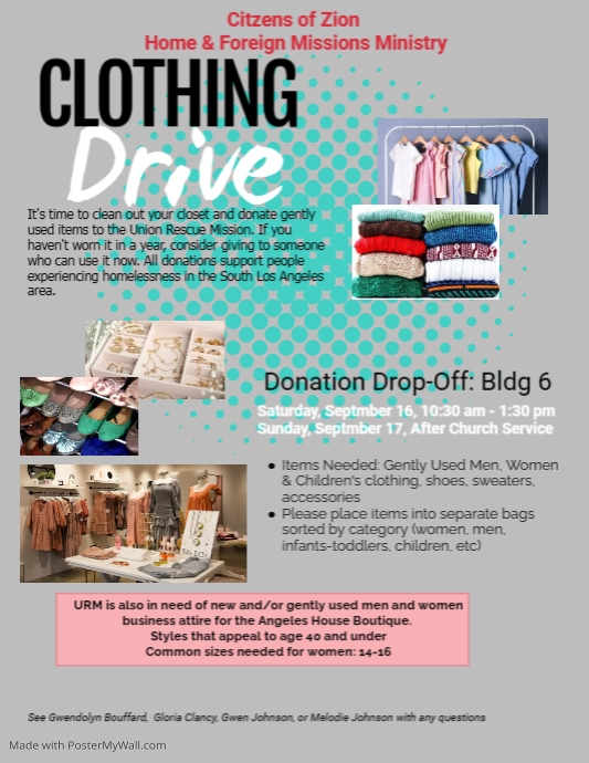 Clothing Drive Flyer PosterMyWall