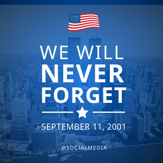 911 Memorial Flyer Template Publicação no Instagram