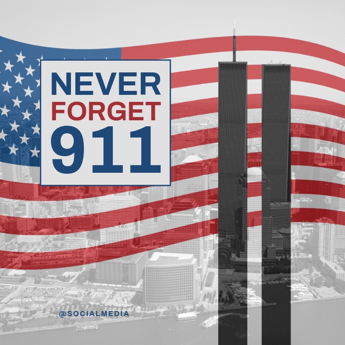 911 Memorial Flyer Template Message Instagram