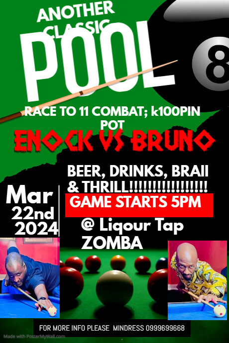 Copy of Pool Tournament Poster | PosterMyWall