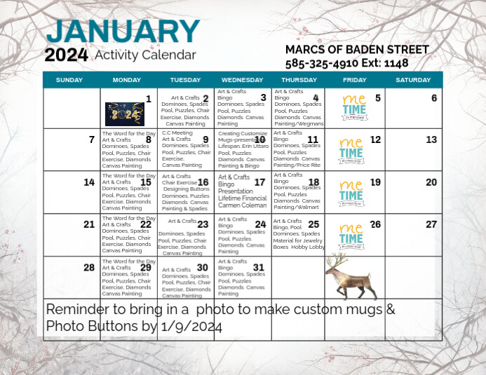 January 2024 Monthly Events Calendar | PosterMyWall