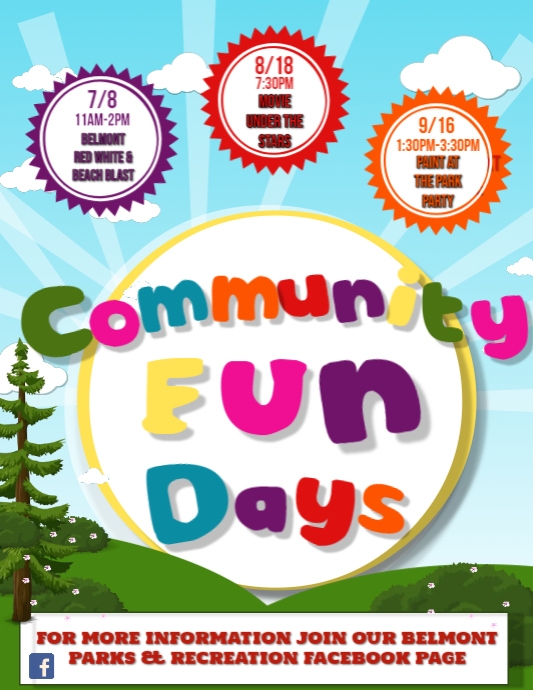 Family Summer Fun Day Event (1) Flyer (US Letter) template