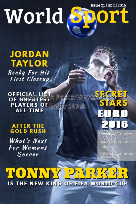 Sports Magazine Cover Template Postermywall