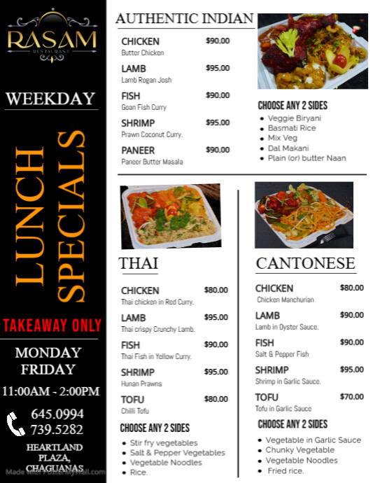 Daily Lunch MENU | PosterMyWall