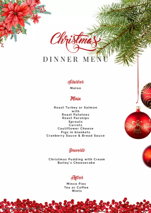downloadable free editable christmas menu tem (1) PosterMyWall downloadable free editable christmas menu tem (1) PosterMyWall