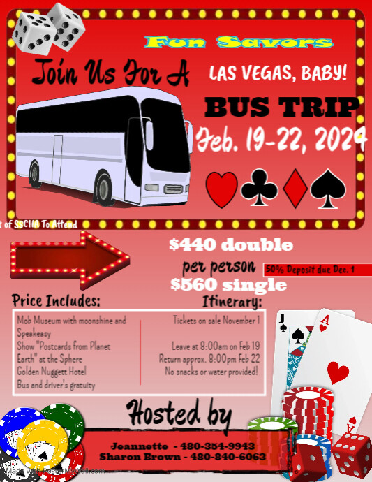 Casino Bus Trip Event | PosterMyWall