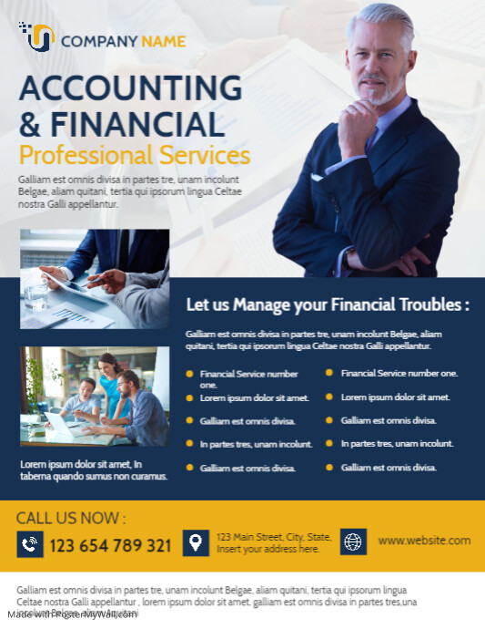 accounting and financial services flyer adver