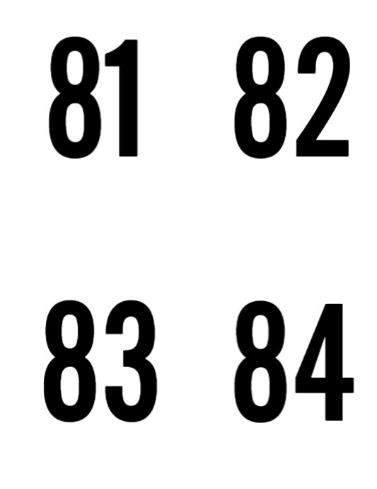 Copy of costume numbers (19) | PosterMyWall