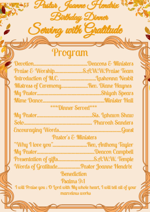 Copy of Thanksgiving, event,autumn,menu (2) | PosterMyWall