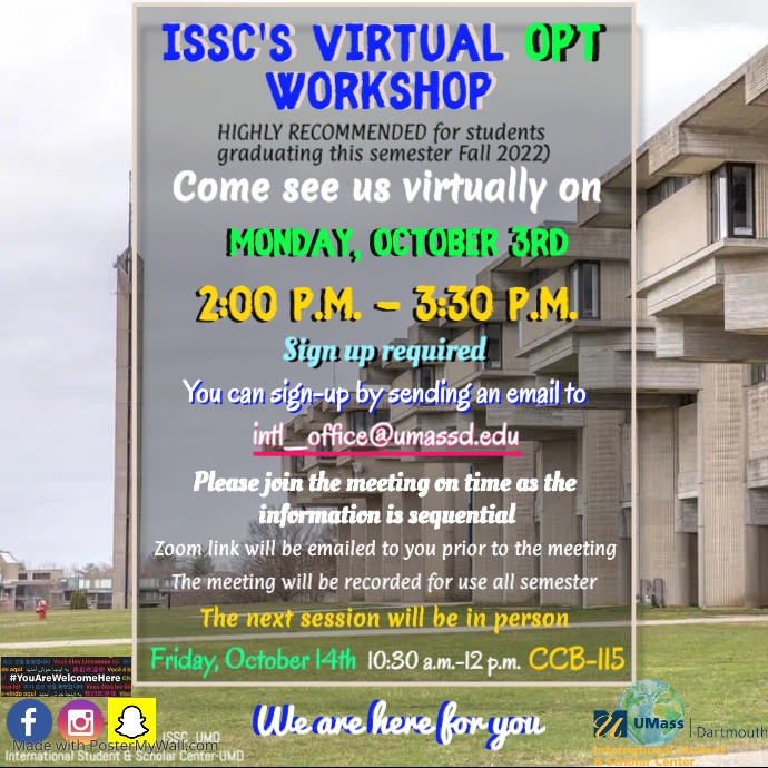 Copy of Virtual OPT Workshop | PosterMyWall