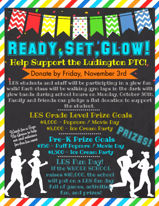 Copy of Ready Set Glow Fundraiser Flyer PosterMyWall