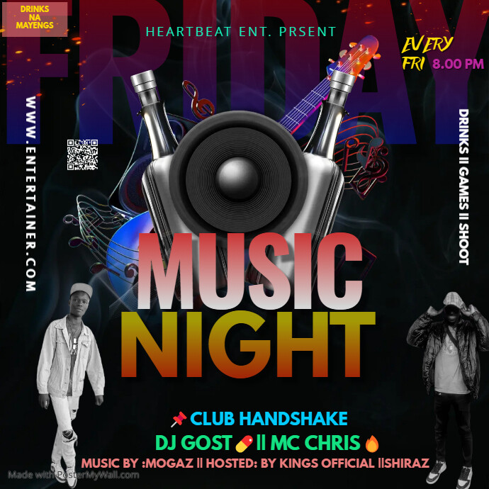 Music Night Flyer Square (1:1) template