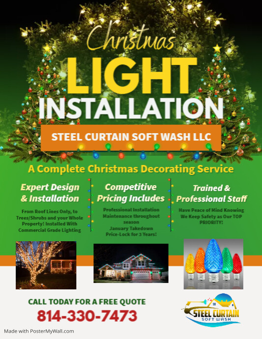 Christmas Light Installation Flyer | PosterMyWall