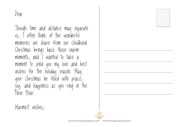 Back of postcard | PosterMyWall