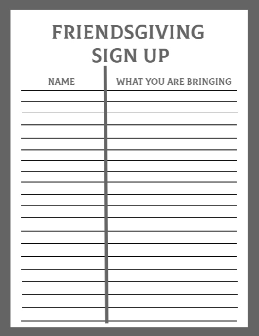 Sign Up Sheet Template | PosterMyWall